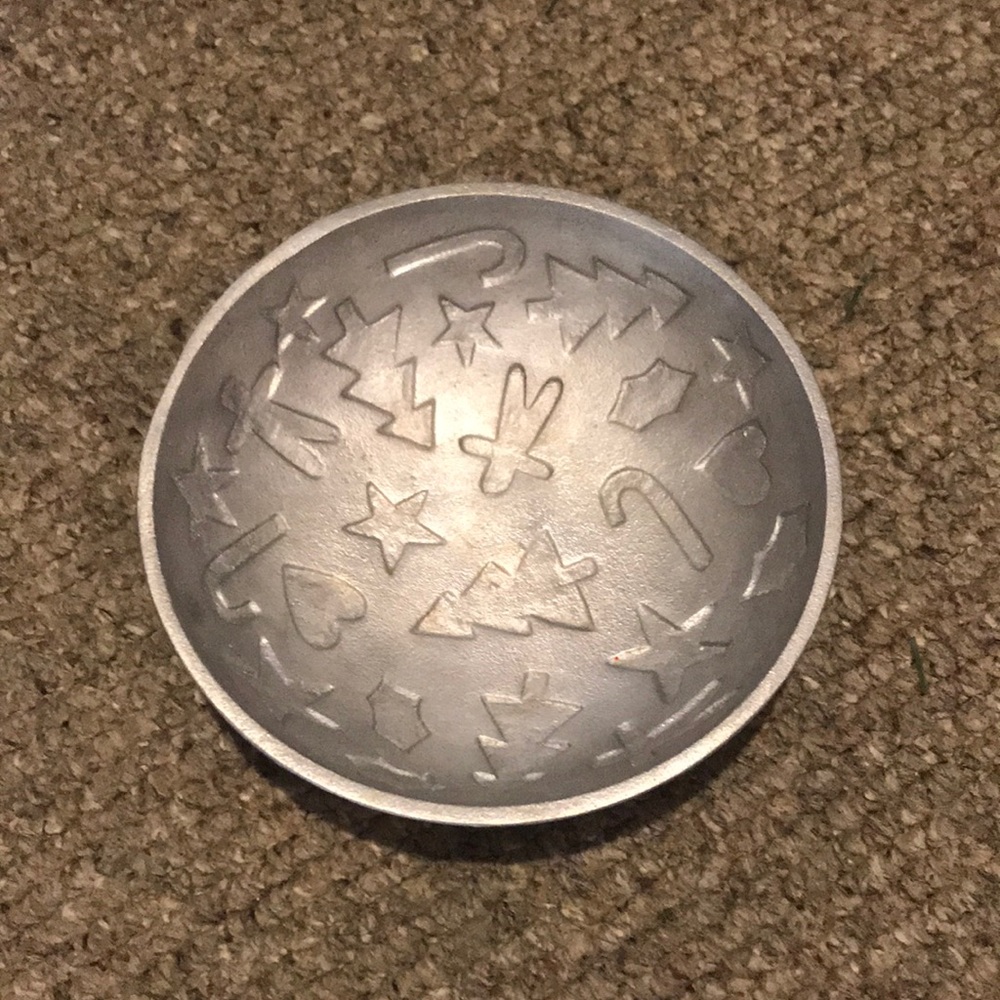 Holiday pewter bowl